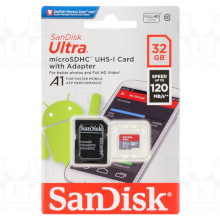 SANDISK ULTRA MICRO SDXC 32GB 120 MB/S CLASSE 10 U1